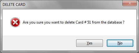 Delete card